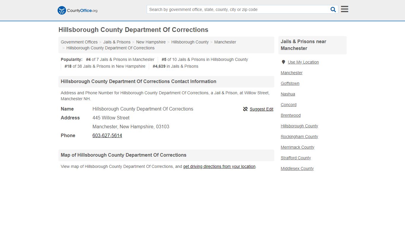 Hillsborough County Department Of Corrections